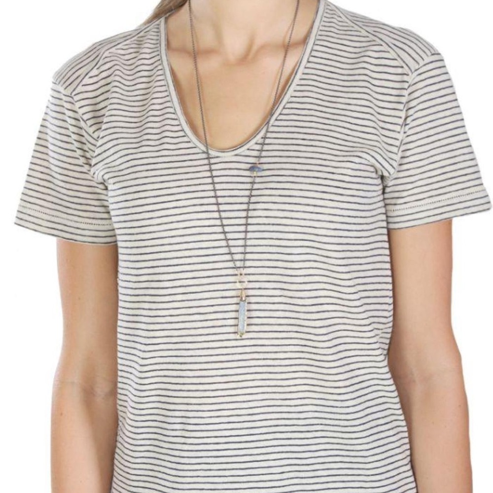 Rag & bone Anya striped linen tee